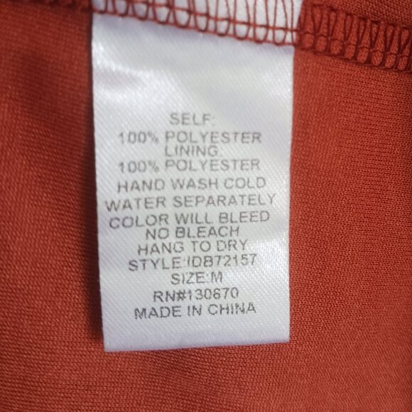 INA, NWT, Mini Dress, MED, Rust Floral Print Ruffle Accents 3/4 Sleeve Feminine - Picture 16 of 16